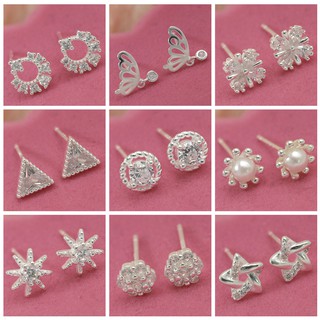Morning Star Diamond Stud Earrings Women Jewelry Fashion Italy 925 Silver Sh042