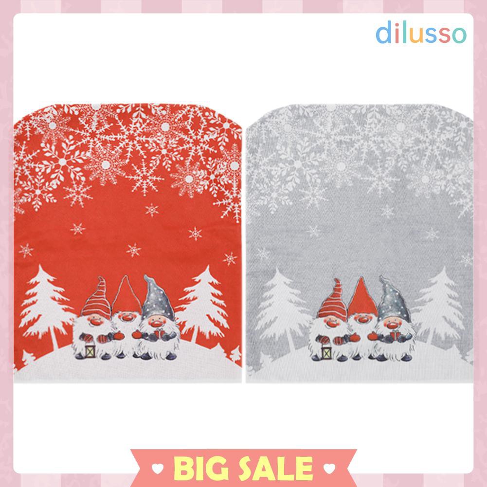 Dilusso Christmas Chair Back Cover Forest Man Snowflake Non Woven Fabric Seat Slipcovers Shopee Philippines