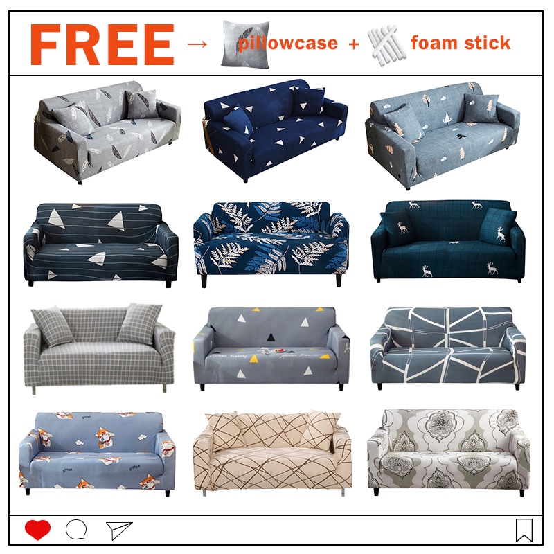 1 2 3 4 Seater Sofa Cover Grey Plaid, How Much Do Loose Covers For Sofas Cost In Philippines