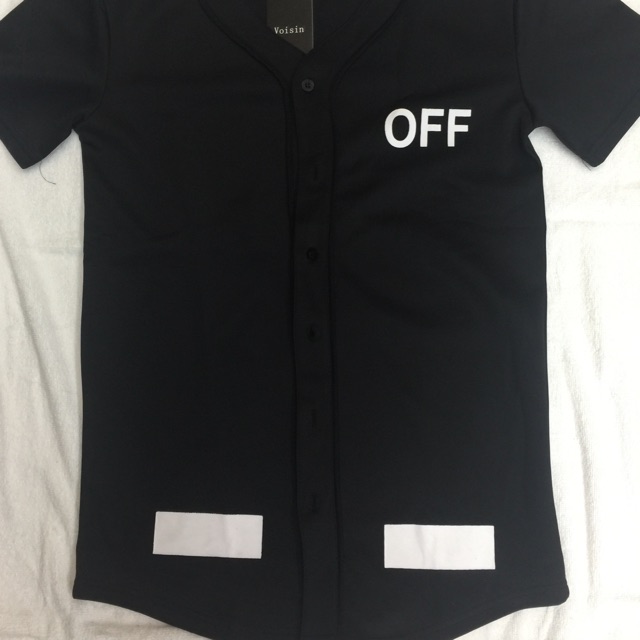 off white baseball jersey