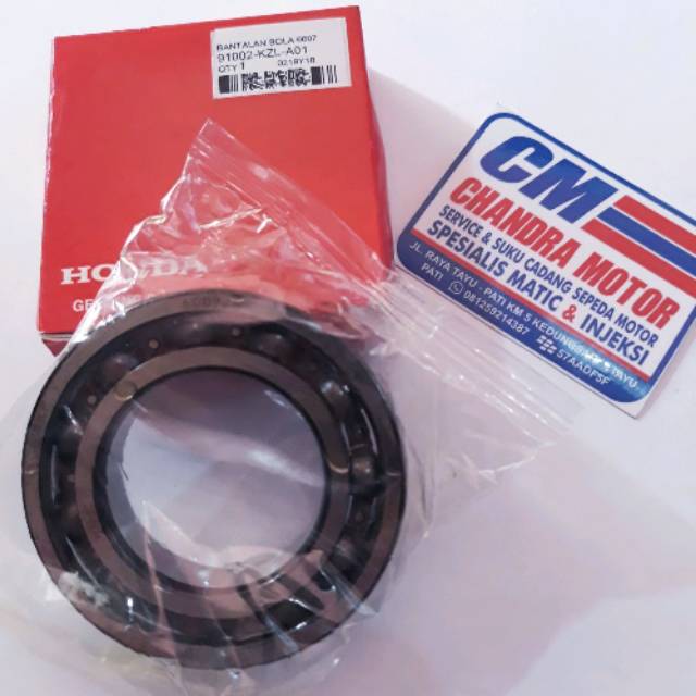 Bearing Laher Crankshaft Left Beat Fi Scoopy Fi Part Code Kzl A01 Bearing Number 6007 Original Honda Shopee Philippines