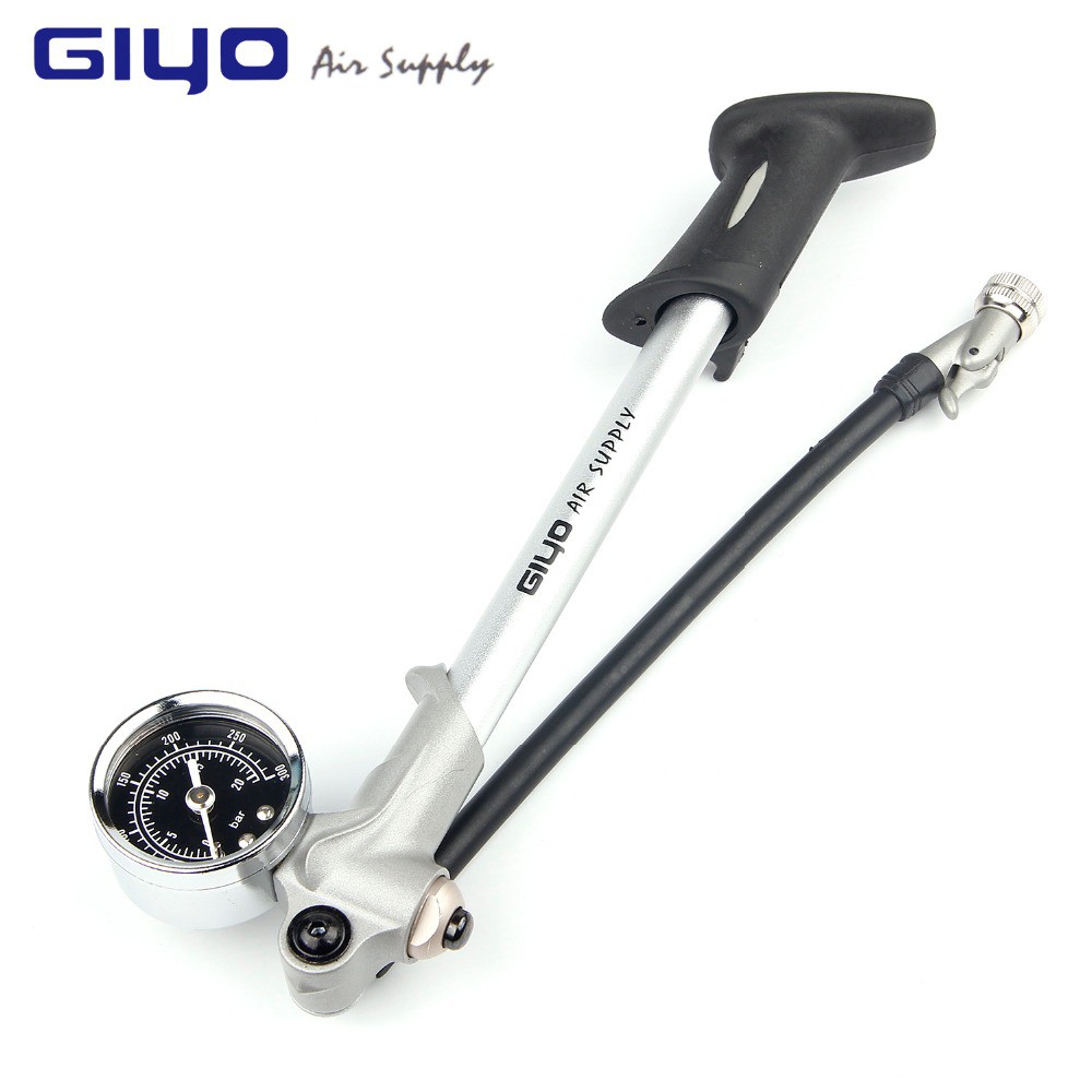 hand bike pump with gauge