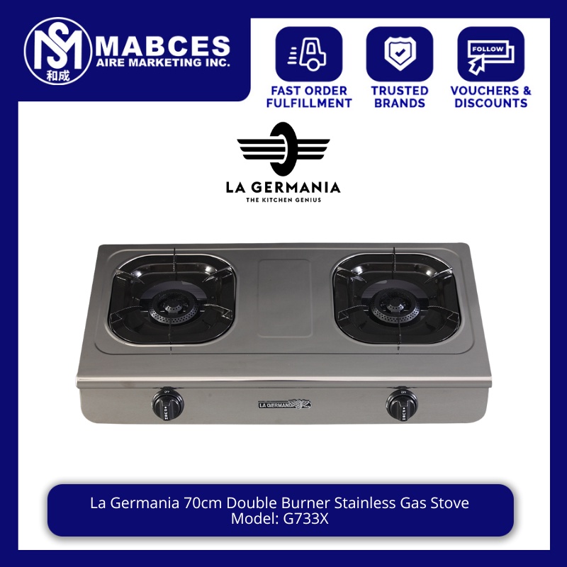 La Germania 70cm Double Burner Stainless Gas Stove G733X Shopee