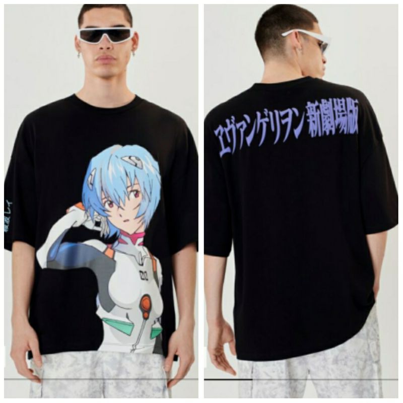evangelion t shirt bershka