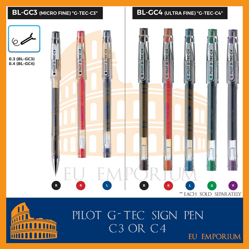 thumbnail image 2 of Pilot G-Tec C4 0.4mm Black Ballpoint Pen - Hyper Fine Point 2 of 6