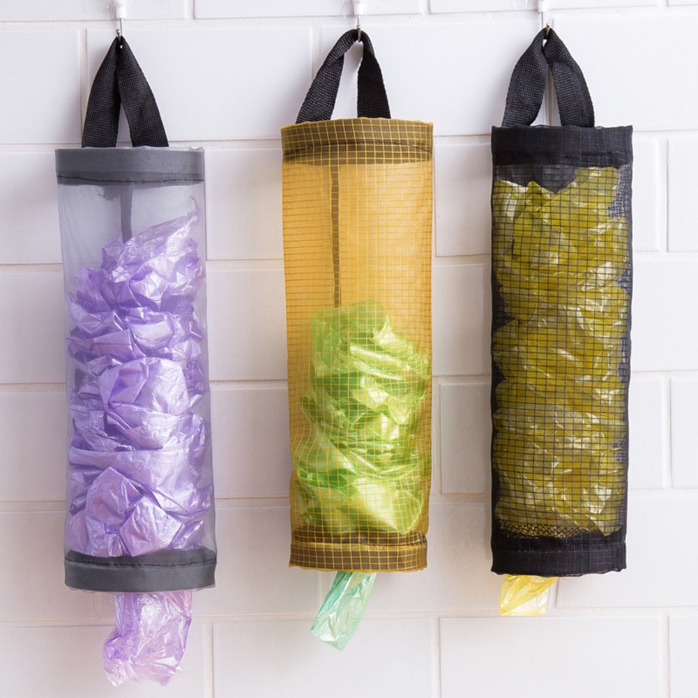 J.C Grocery Bag Holder Wall Mount Plastic Bag Holder Dispenser Hanging
