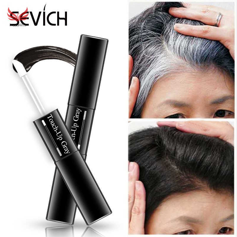 2 In 1 Instant Hair Dye Gray Root Cover Up White Hair Color Cream