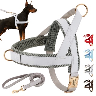 ❍Personalized Dog Harness Leash Set No Pull Dog Harnesses Adjustable Pet Vests For Small Medium Larg