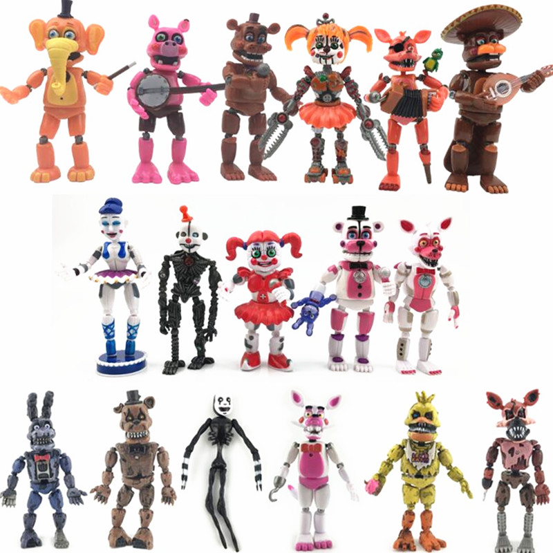 FNAF Five Nights At Freddy's 6 pcs Figure Action 6" Model Set