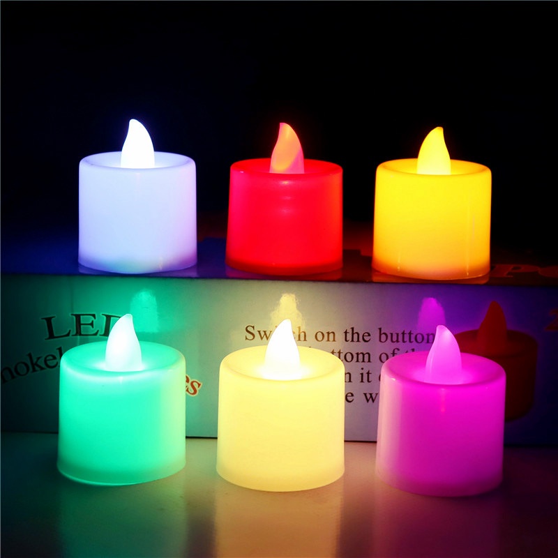 Set Of 3 LED Battery Operated Gothic Style Candles Battery Operated 