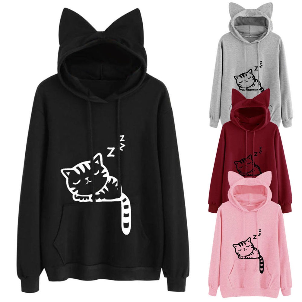 cute cat hoodie with ears