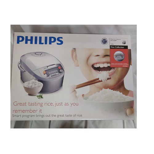 PHILIPS HD3038 Fuzzy Logic Rice Cooker (Silver) Shopee Philippines