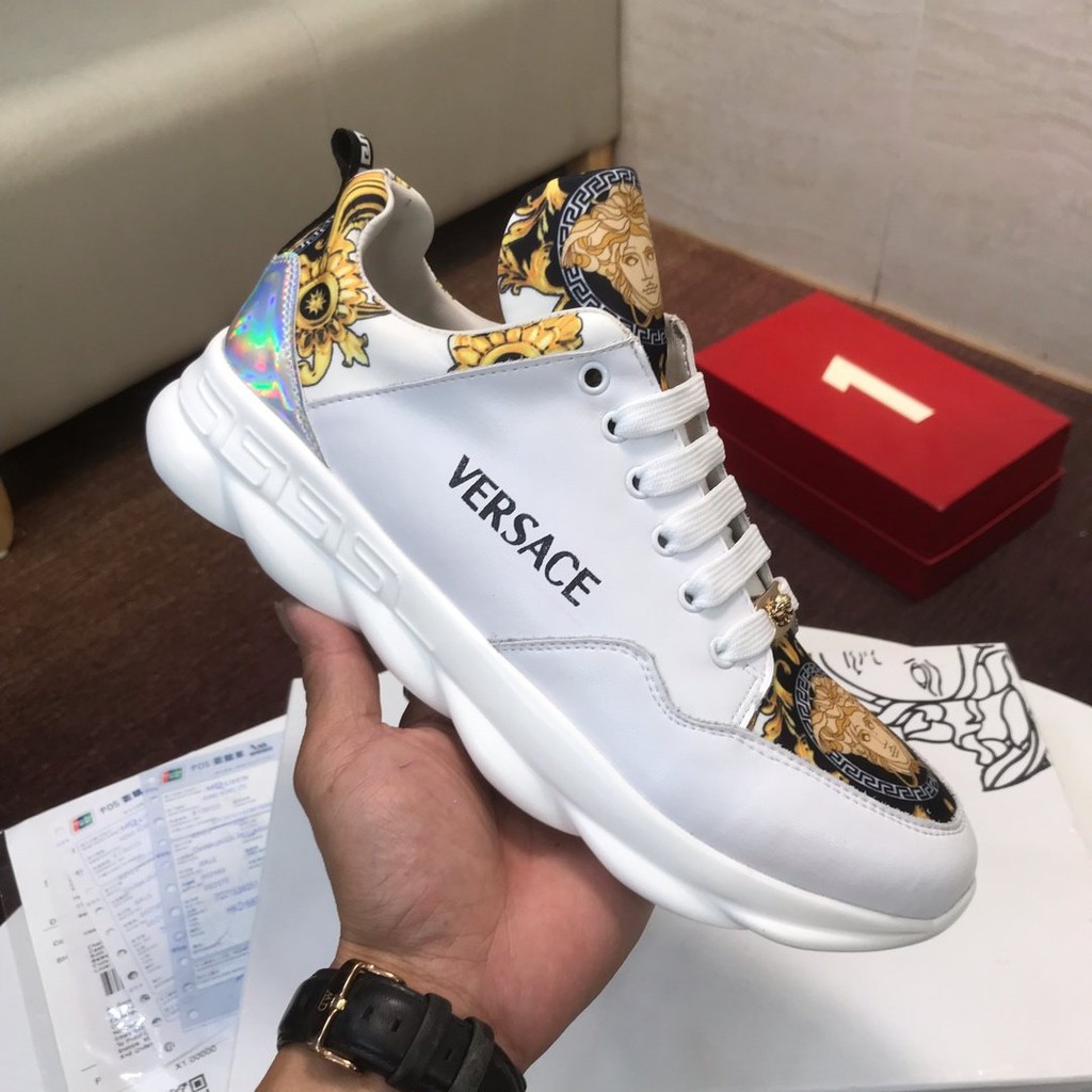 versace leather shoes
