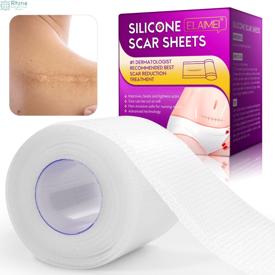 Rhine Elaimei Silicone Gel Strips Patch Silicone Scar Sheets Reusable Silicone Scar Removal 3591