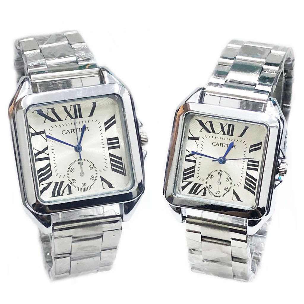Cartier Square Stainless steel Couple 