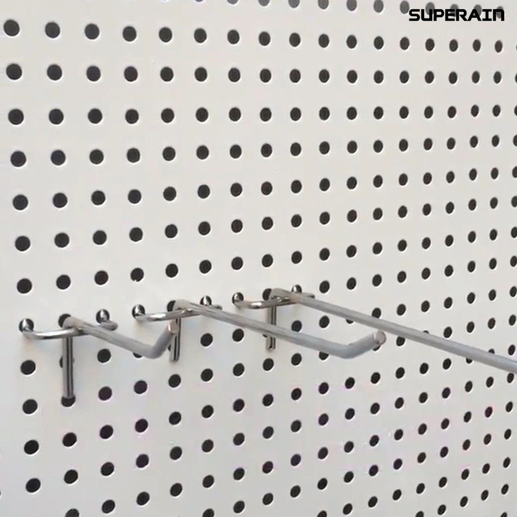 Super_ 10Pcs Pegboard Hooks Professional Heavy Duty Iron Wall Mount