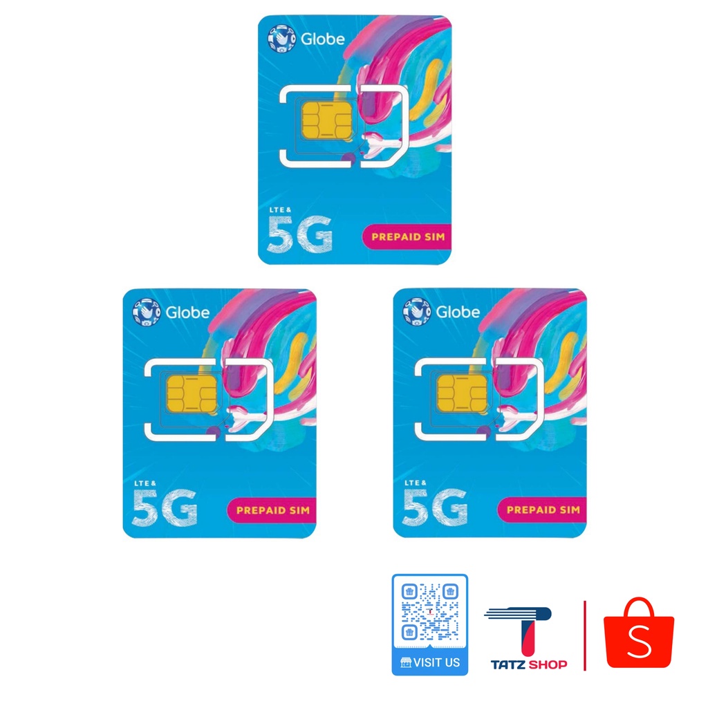 Globe 5G LTE Tricut Prepaid Simcard (ACTIVATED) | Shopee Philippines