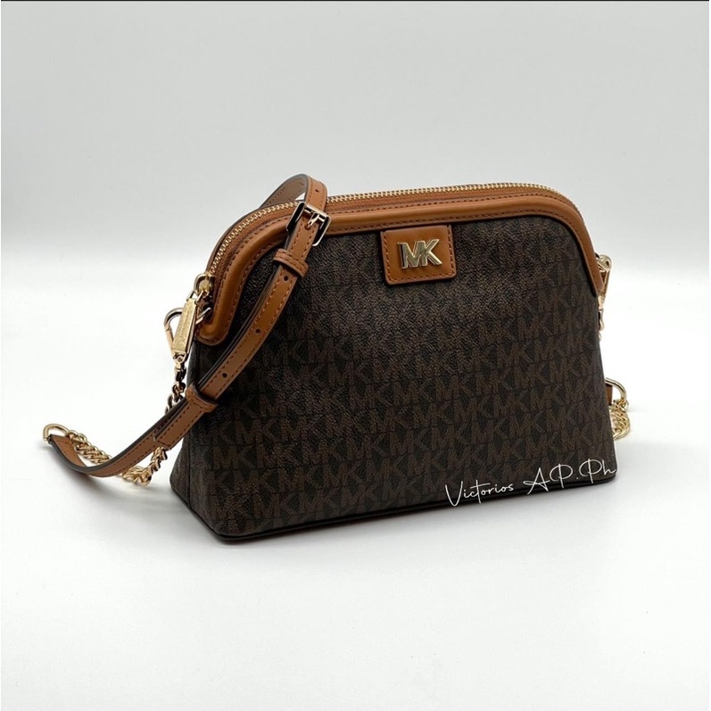 Michael Kors Large Logo Dome Crossbody Bag Shopee Philippines