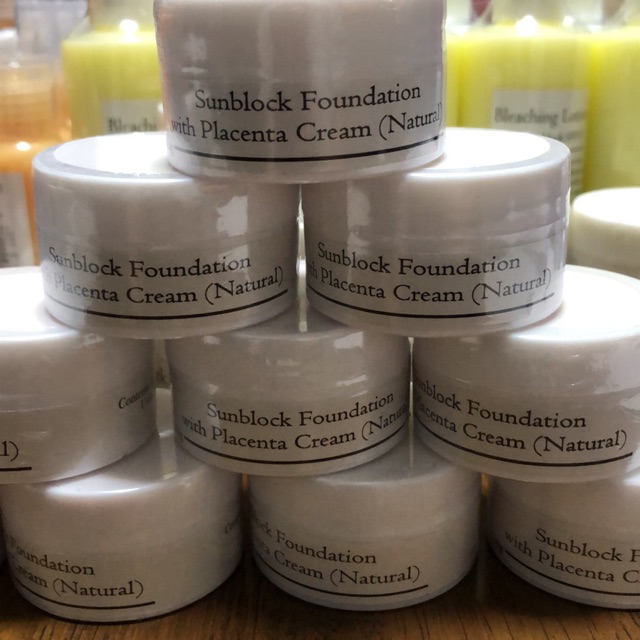 Sunblock Foundation with Placenta Cream 10g | Shopee Philippines