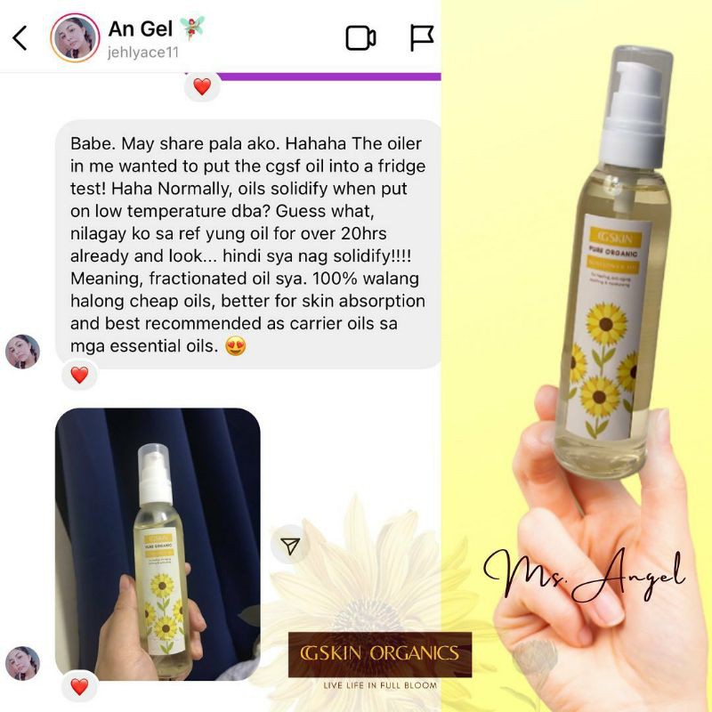 Cgskin Organics All In One Sunflower Oil 100ml Shopee Philippines