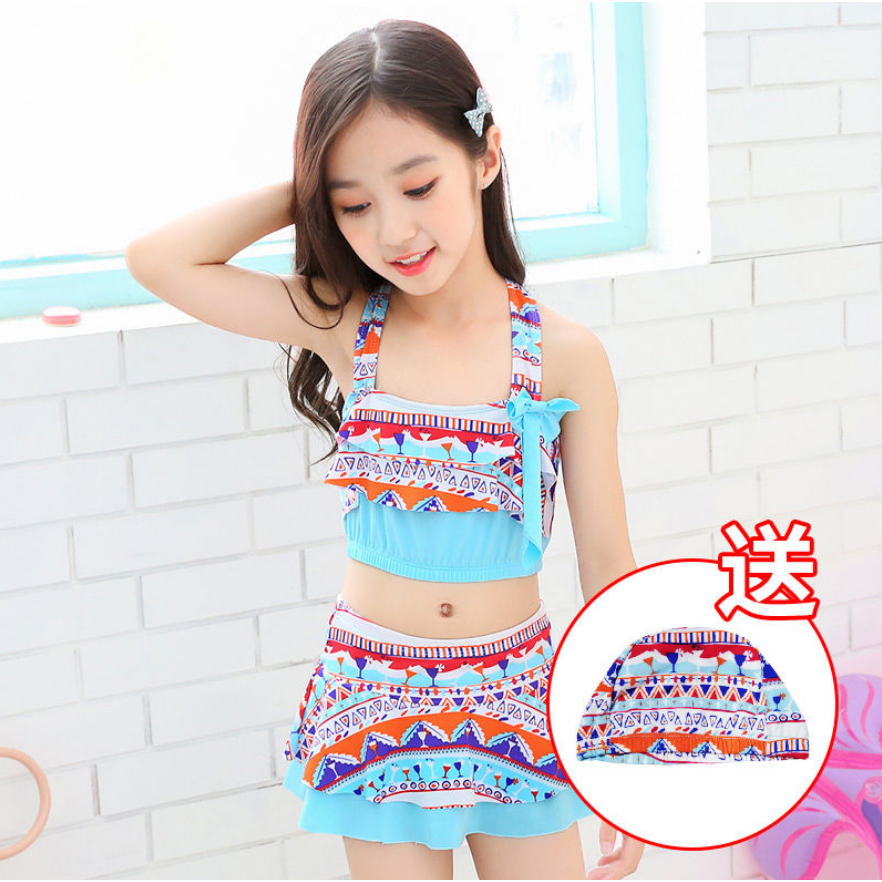 girls bathing suit with skirt