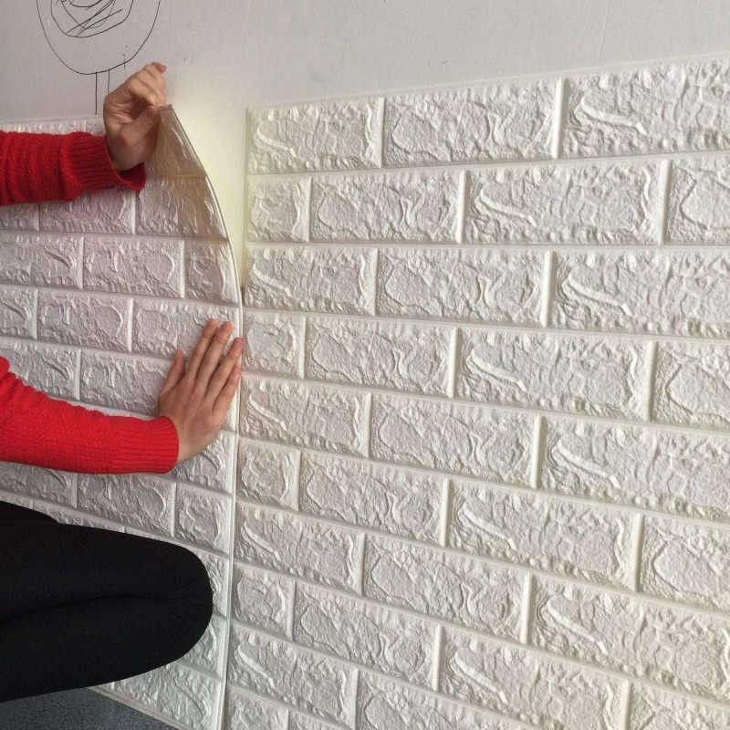 Adhesive Waterproof Wallpapers  77x70cm 3D  Foam  Bricks  