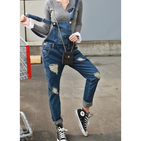 denim boyfriend jumpsuit