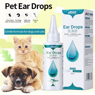 60ml Cat Dog Mites Odor Removal Ear Drops Infection Solution Treatment Cleaner