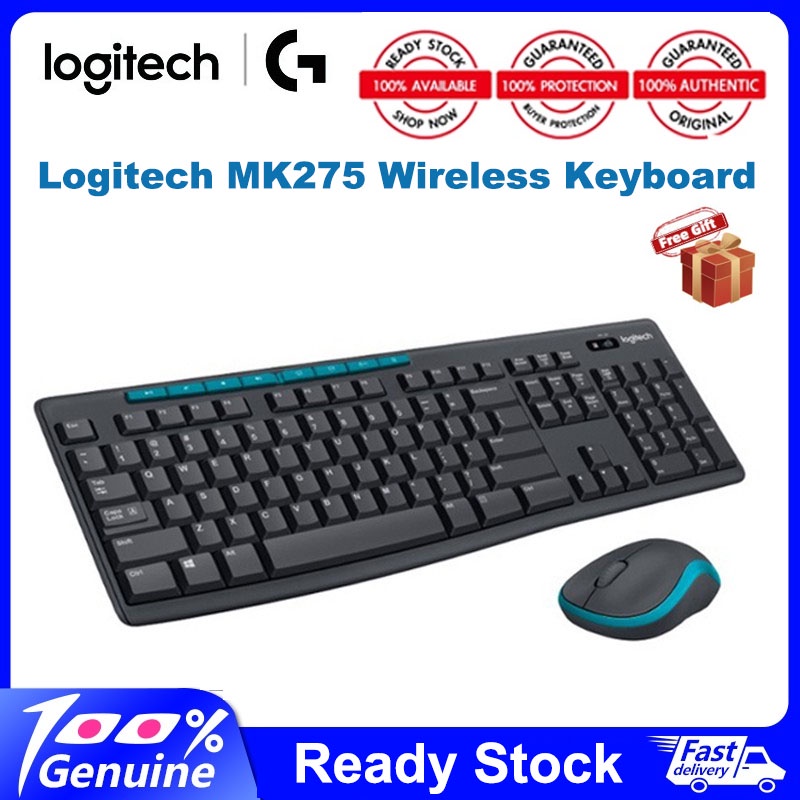 【3-year Warranty】logitech Mk275 Usb Wireless Keyboard 1000 Dpi Optical 