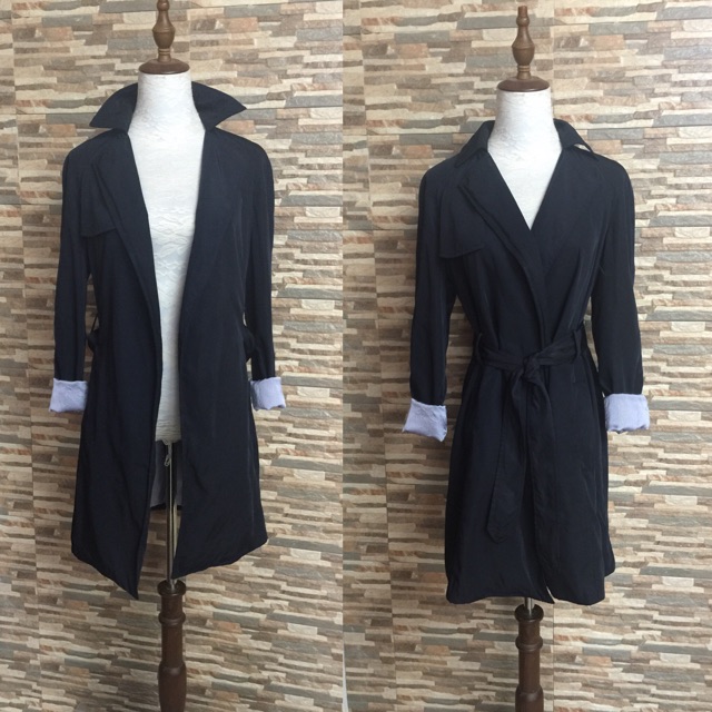 zara basic trench coat