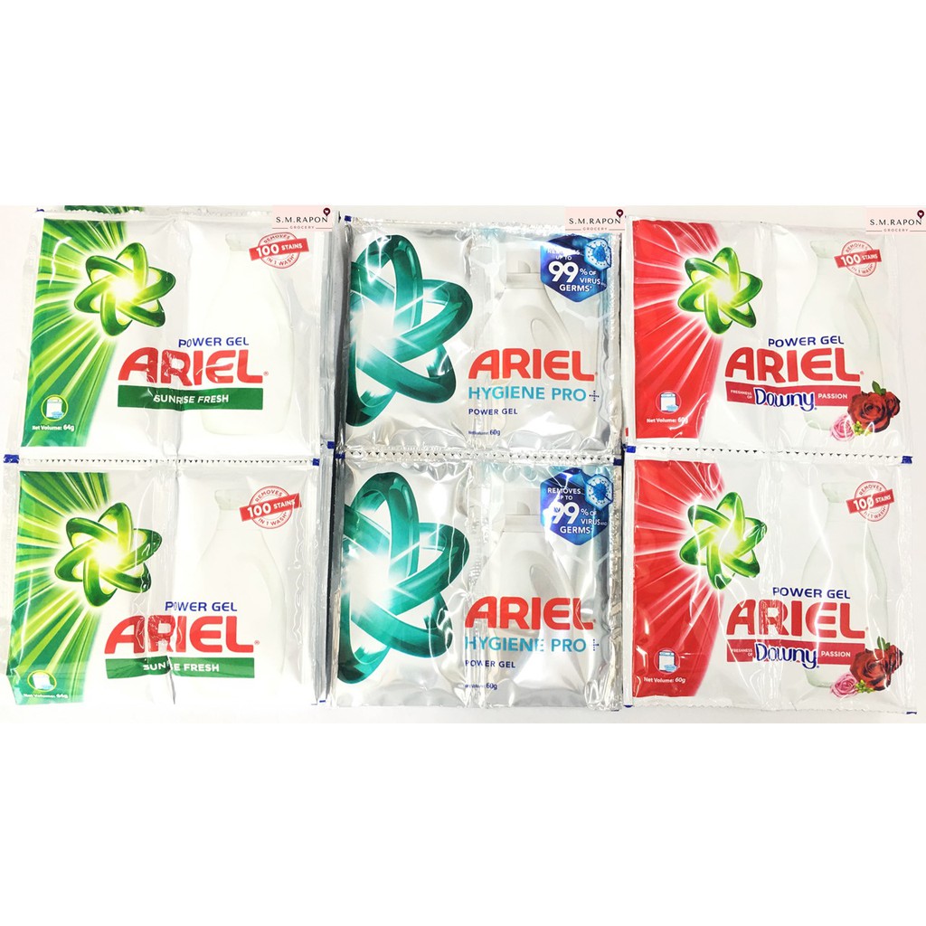 Ariel Liquid Laundry Detergent Power Gel Sachet 60g | Shopee Philippines