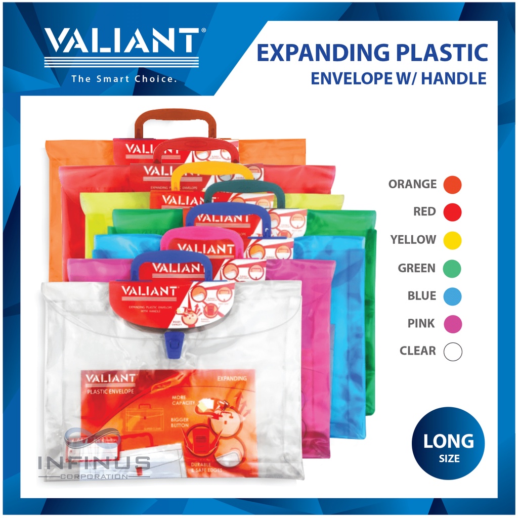 Valiant Expanding Plastic Envelope with Handle Shopee Philippines