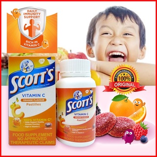 [Fresh Stocks Arrived] Scott’s Vitamin C Pastilles Kids Supplement Orange Flavor Chewable Gummy