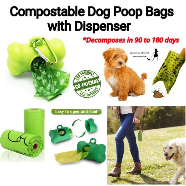 Compostable Dog Poop Bags with 