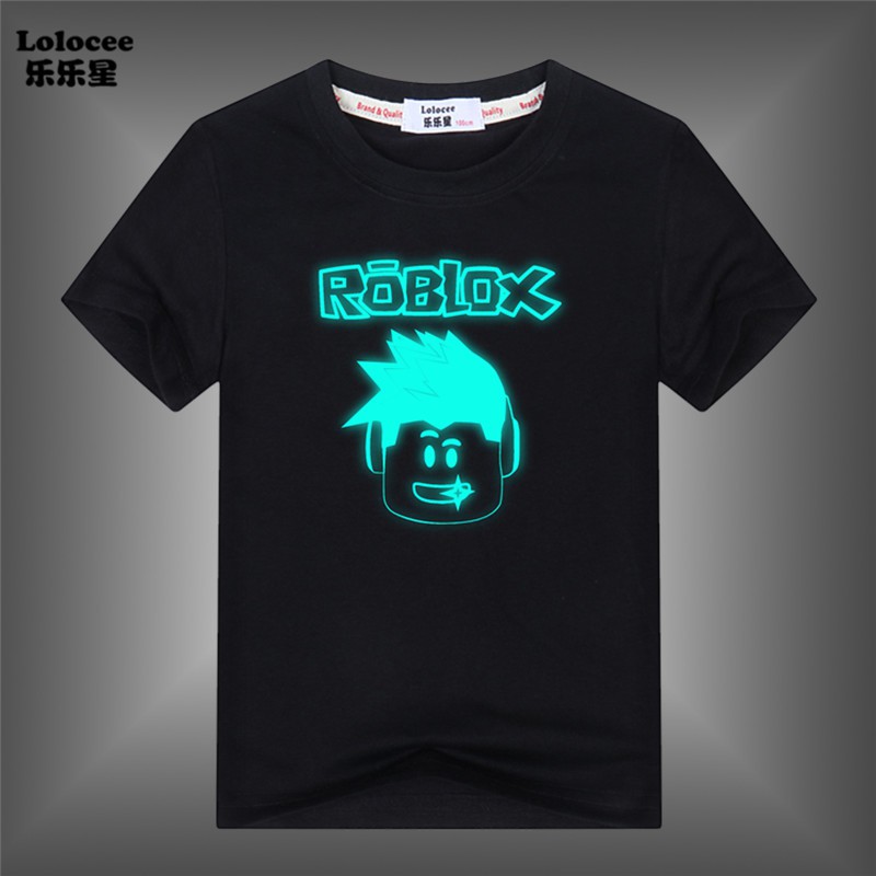 Kids Cartoon Roblox Luminous T-Shirt Boy Summer Short Sleeve Glow In Dark  Tops Glowing Cotton Clothes | Shopee Philippines