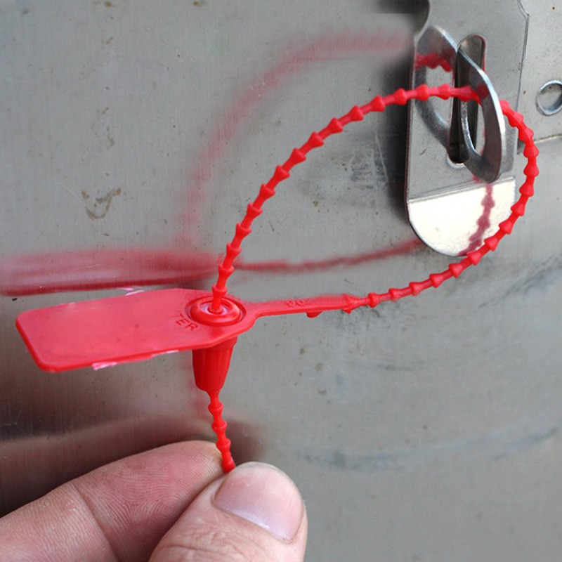 Pack Of 100 PP Plastic Security Tags Numbered Pull Ties Anti-Tamper Seals 25cm