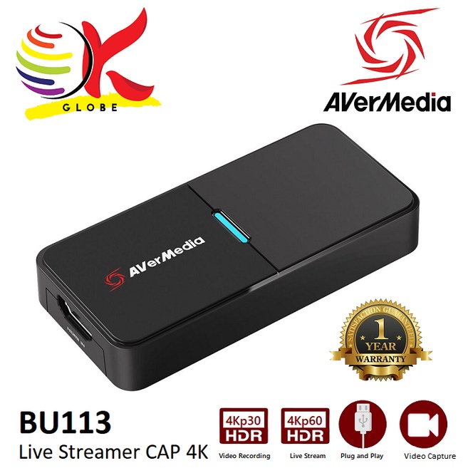 AVERMEDIA BU113 LIVE STREAMER CAP 4K HDM HD TO USB 3.1 GEN 1 VIDEO