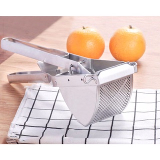 yu Heavy Duty Stainless Steel Manual Juicer Potato Masher Ricer for Baby Food Fruit Vegetable Kitchen Bar Counter Pressure #3