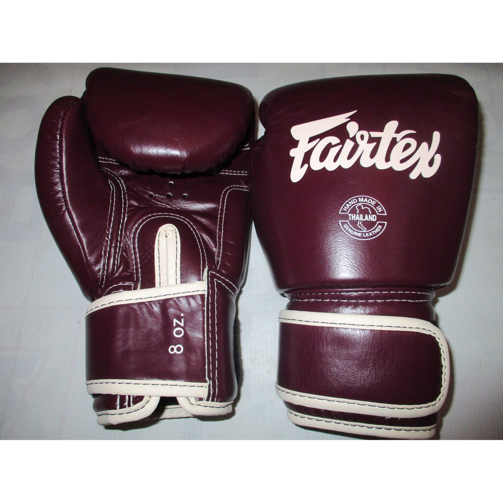 burgundy boxing gloves