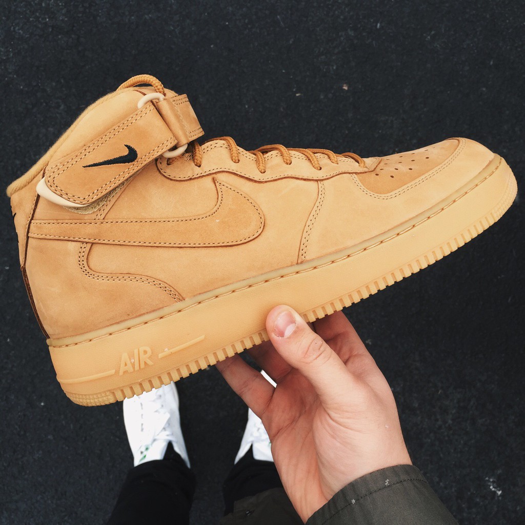 nike air force 1 mid wheat flax