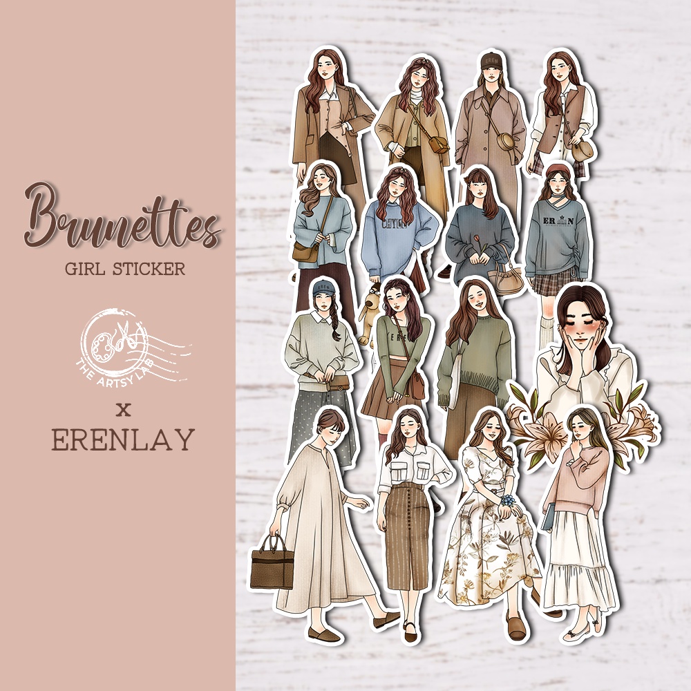 Girl Sticker, Die Cut, Bujo, Journal Planner, Aesthetic