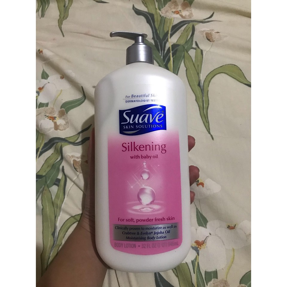 Suave Skin Solutions Silkening with Baby Oil Body Lotion 946 mL Shopee Philippines