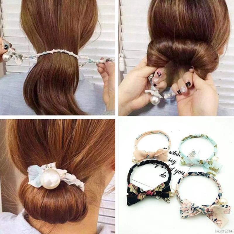 Women Donuts Headband Ball Magic Diy Tool Hair Maker Band Hair