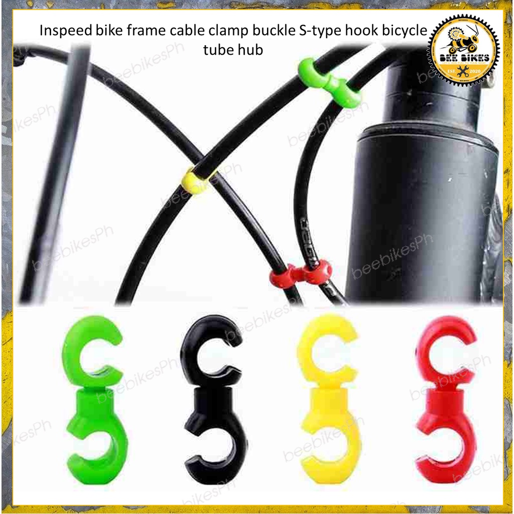10pcs set Inspeed bike cable clamp conduit line buckle Stype hook