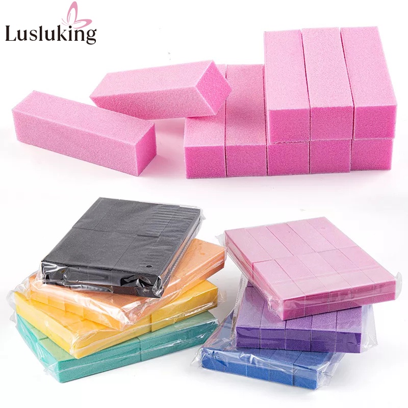 Lusluking Nail Art Sanding Sponge Buffer Block Fingernail Grinding