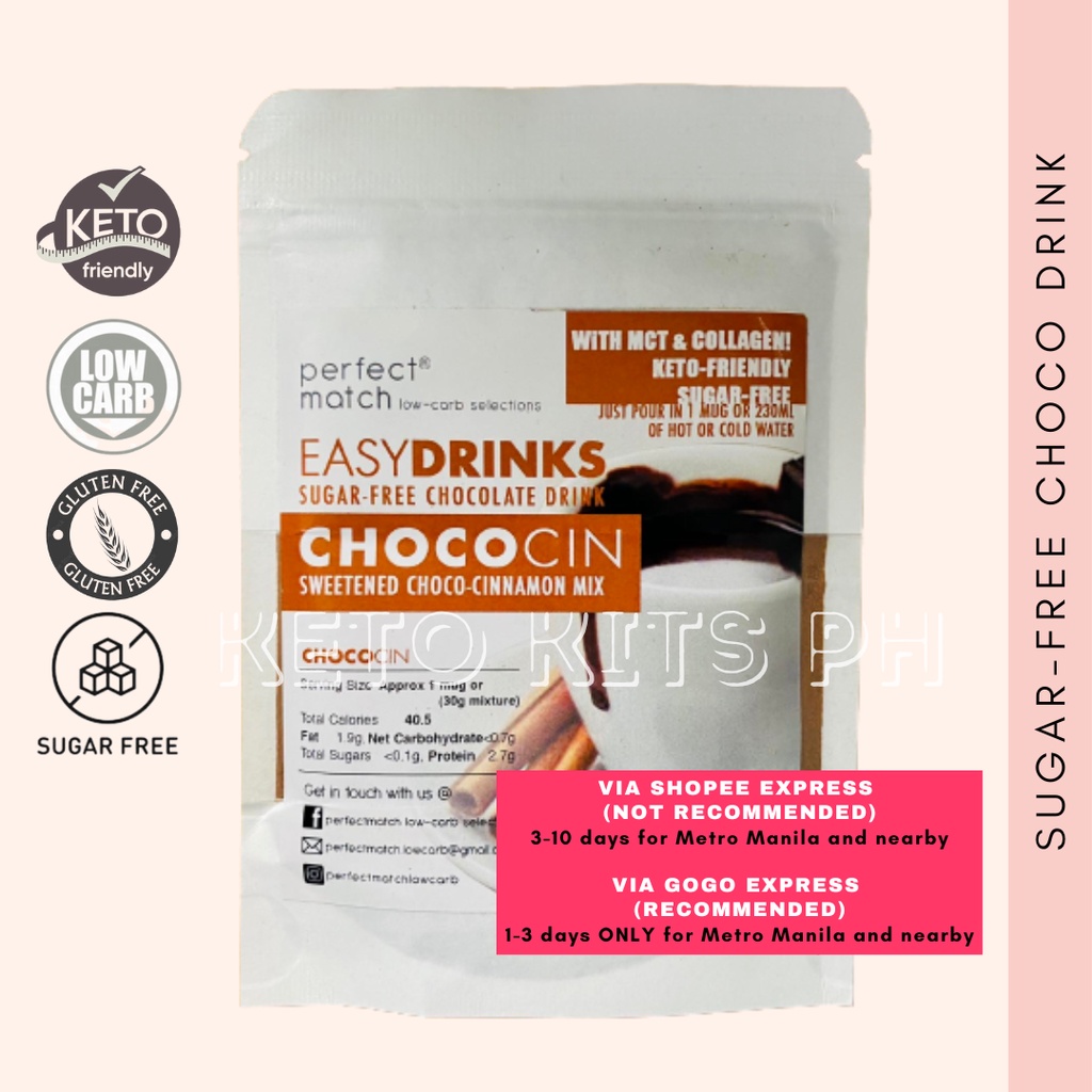 SUGARFREE CHOCOLATE DRINK Instant Mix 30g ChocoCinnamon Flavor (Low