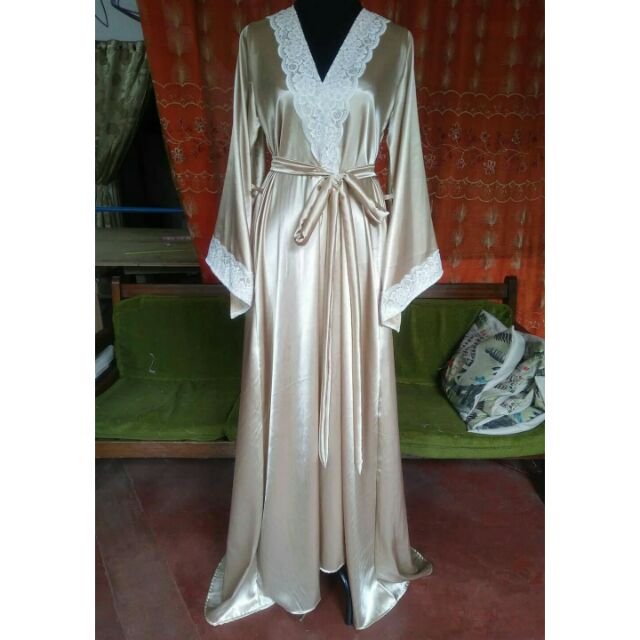 floor length bridal robe