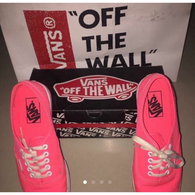 neon pink vans shoes
