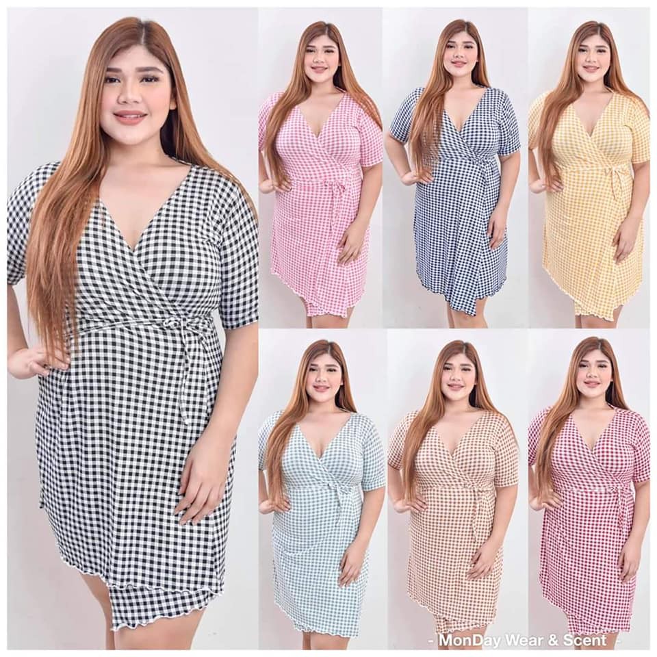 pink gingham dress plus size