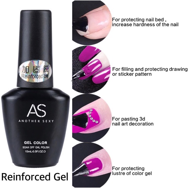 AS Reinforced Gel 15ml thickens Nail Rhinestone adhesive etc | Shopee  Philippines